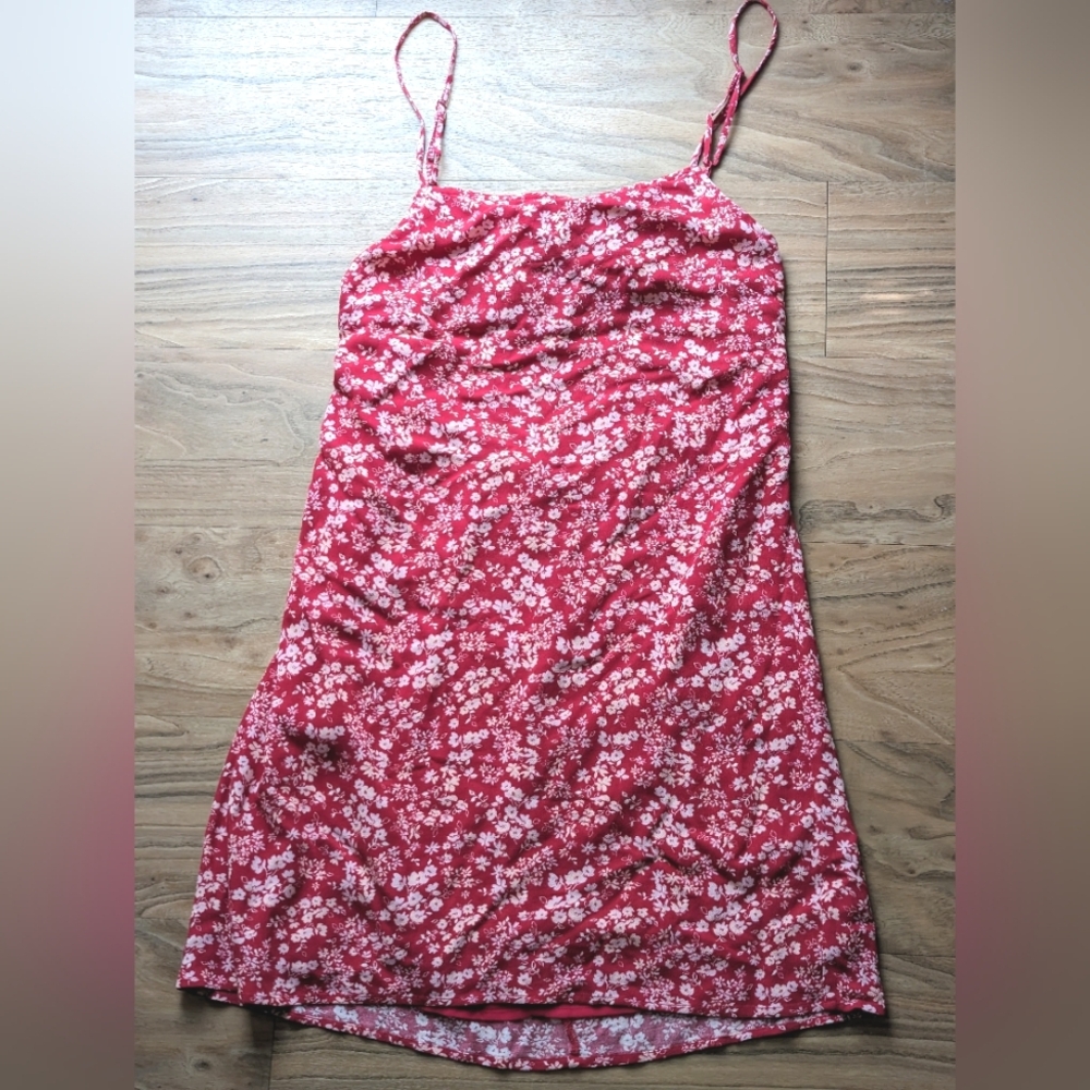 American Eagle Outfitters Red Floral Dress